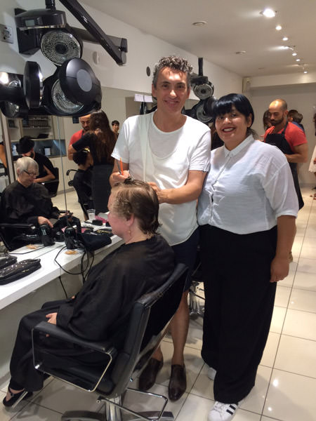 Enrique Valiente con la directora de City Color de Sassoon Salon, Eve Avis