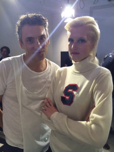 Con las modelos en la Sassoon Academy