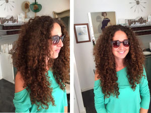 María antes del corte. Peluquería Cádiz Enrique Valiente