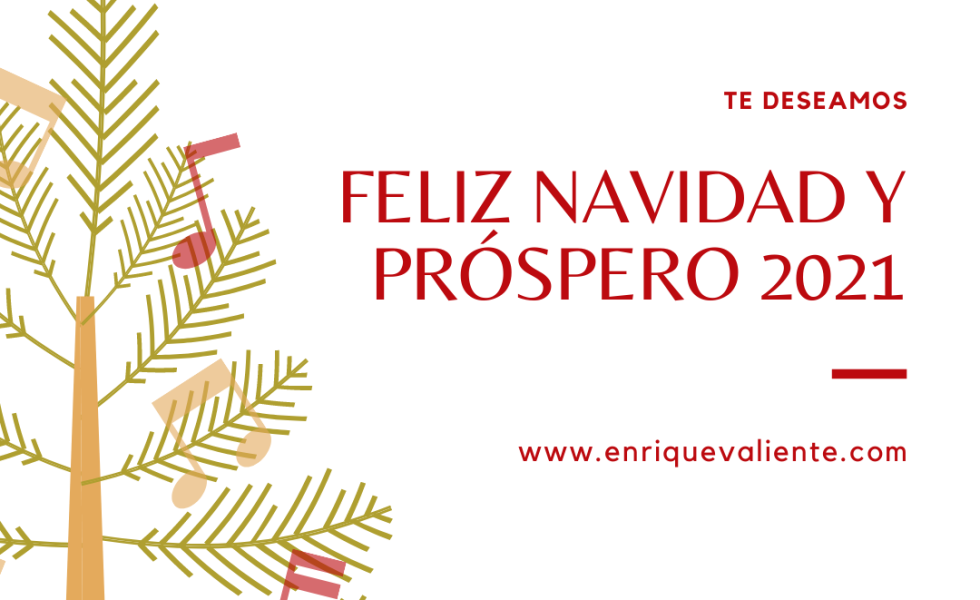 Feliz Navidad y próspero año 2021